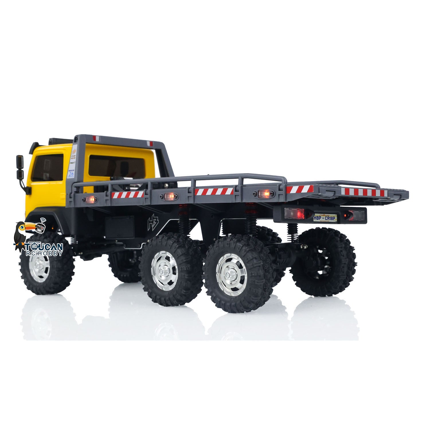1/18 Scale CR18P 6WD RC Rock Crawler - Remote Control Off-Road Truck with 2-Speed Transmission & LED Lights | Fast Free Shipping RTR Flatbed Trailer | Perfect for Trail Adventures, Backyard Crawling & Off-Road Racing