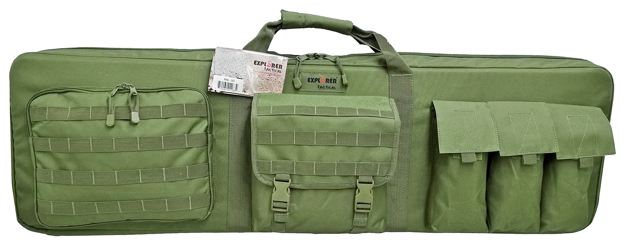 Explorer PAT3 Military Tactical Backpack - Waterproof Outdoor Hunting Bag with MOLLE System, YKK Zippers & 4 Pistol Cases - Perfect for Camping, Hiking & Airsoft (Black)