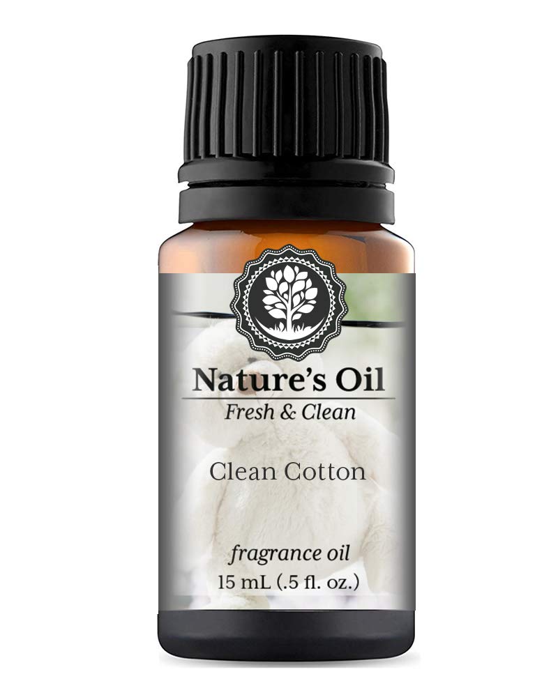 Pure Cotton Scented Oil (15ml) - Essential Oil for Aromatherapy Diffusers, Handmade Soap, Candle Making, Body Lotion, Home Fragrance, Linen Spray, Bath Bombs & DIY Slime | Relaxing Home & Spa Atmosphere