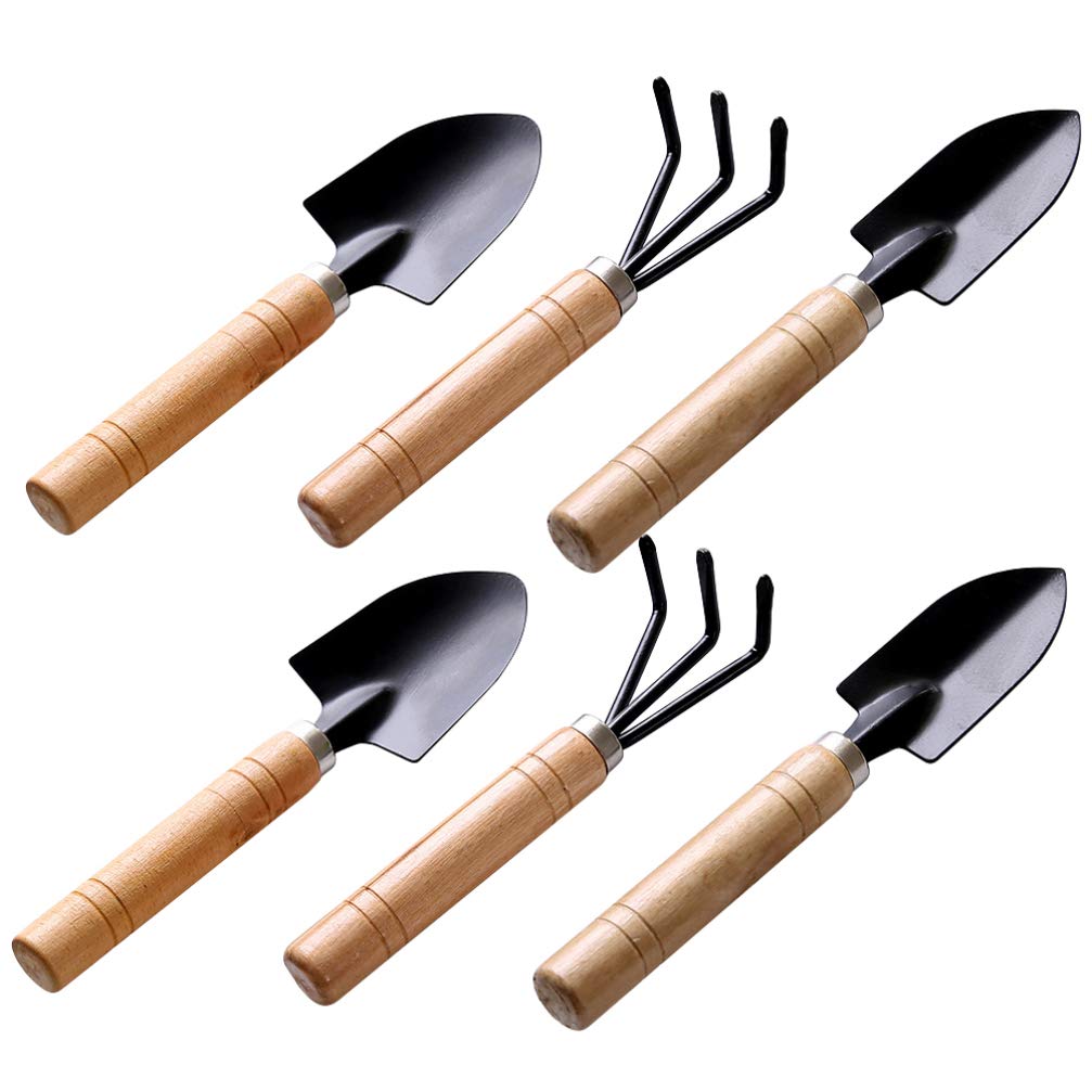 DOITOOL 6-Piece Women's Gardening Tool Set - Rake, Spade, Shovel for Home & Bonsai Care