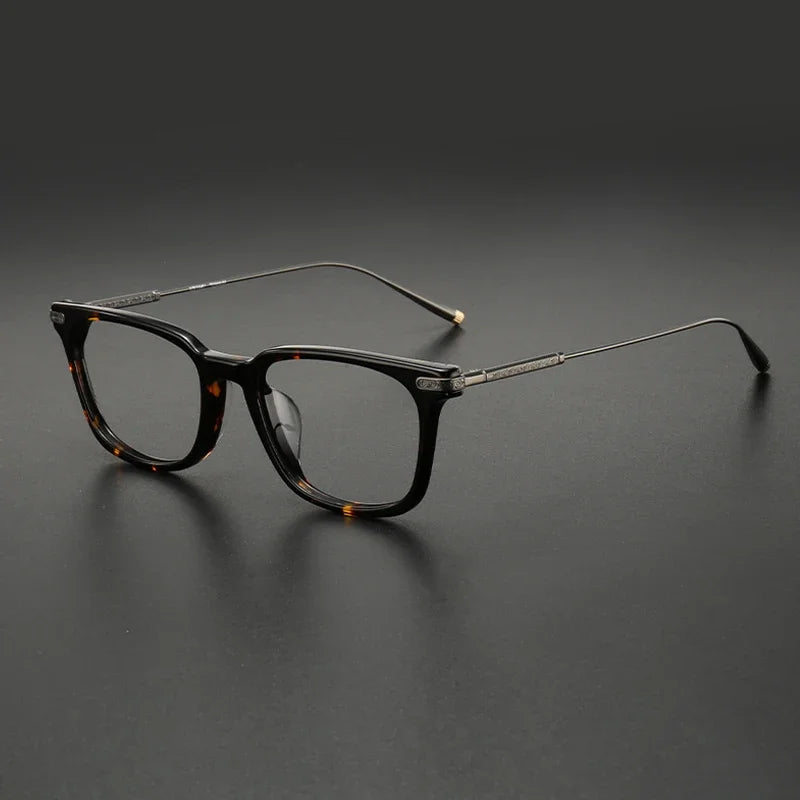 Aror Unisex Full Rim Square Titanium Acetate Eyeglasses 10164 - Lightweight & Durable Frame for Men & Women - Perfect for Reading, Work, and Everyday Fashion