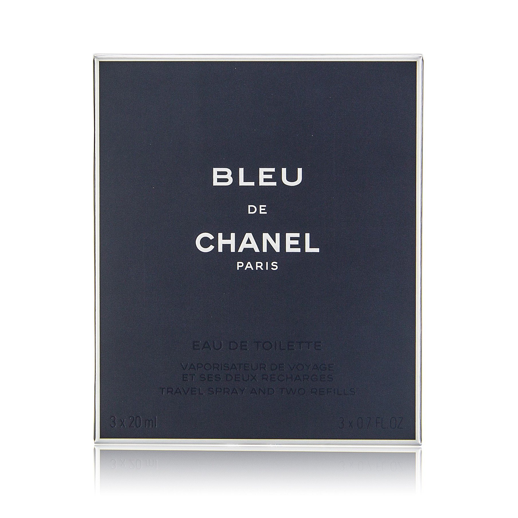 CHANEL Bleu De Eau De Toilette Travel Spray & Refills for Men - 3x20ml/0.7oz | Portable Cologne Set for Travel, Gym & Everyday Use