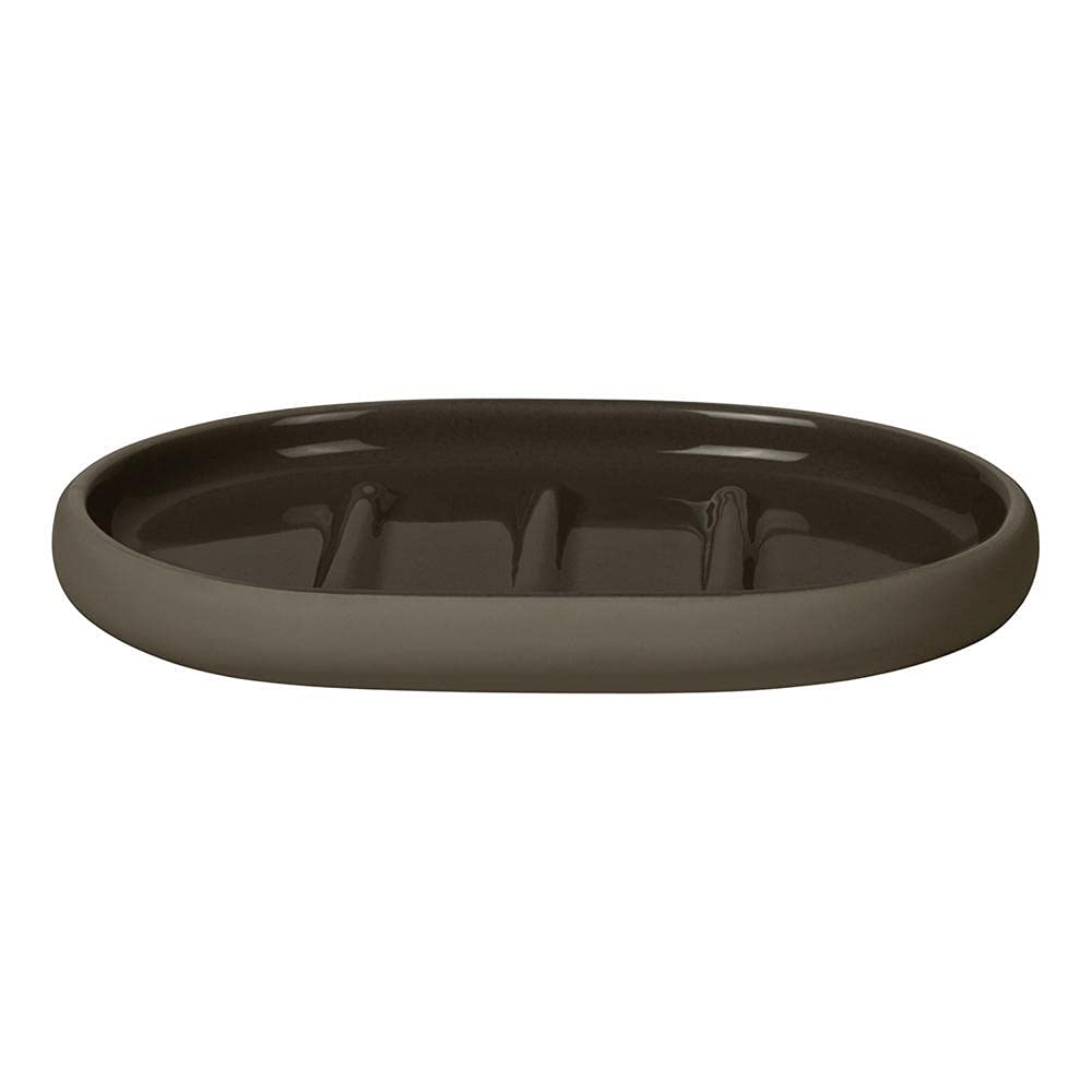 Blomus SONO Soap Dish - Modern Olive Tarmac Soap Holder for Bathroom, Kitchen Sink & Shower - Stylish Bath Accessory for Home Decor
