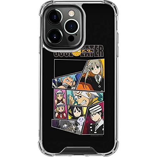 Skinit Clear Protective Phone Case for iPhone 13 Pro - Officially Licensed Soul Eater Block Design | Slim Scratch-Resistant Cover for Everyday Use & Gaming Fans