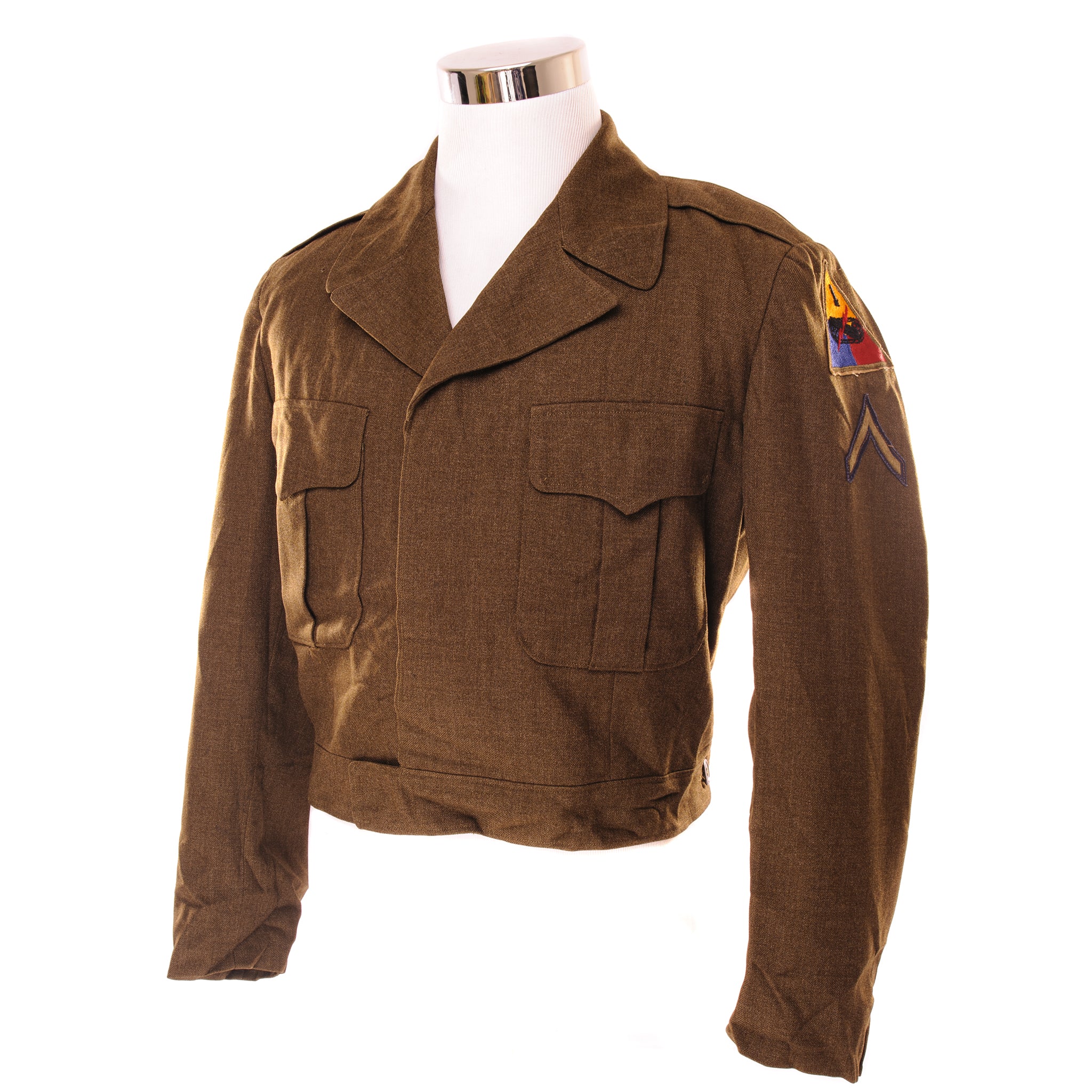 Vintage US Army Wool Field Jacket 1951 Korean War - Size 42R 1st Armored Division Patch - Military Surplus Outerwear for Men - Perfect for Historical Reenactments, Outdoor Adventures & Vintage Fashion Collectors