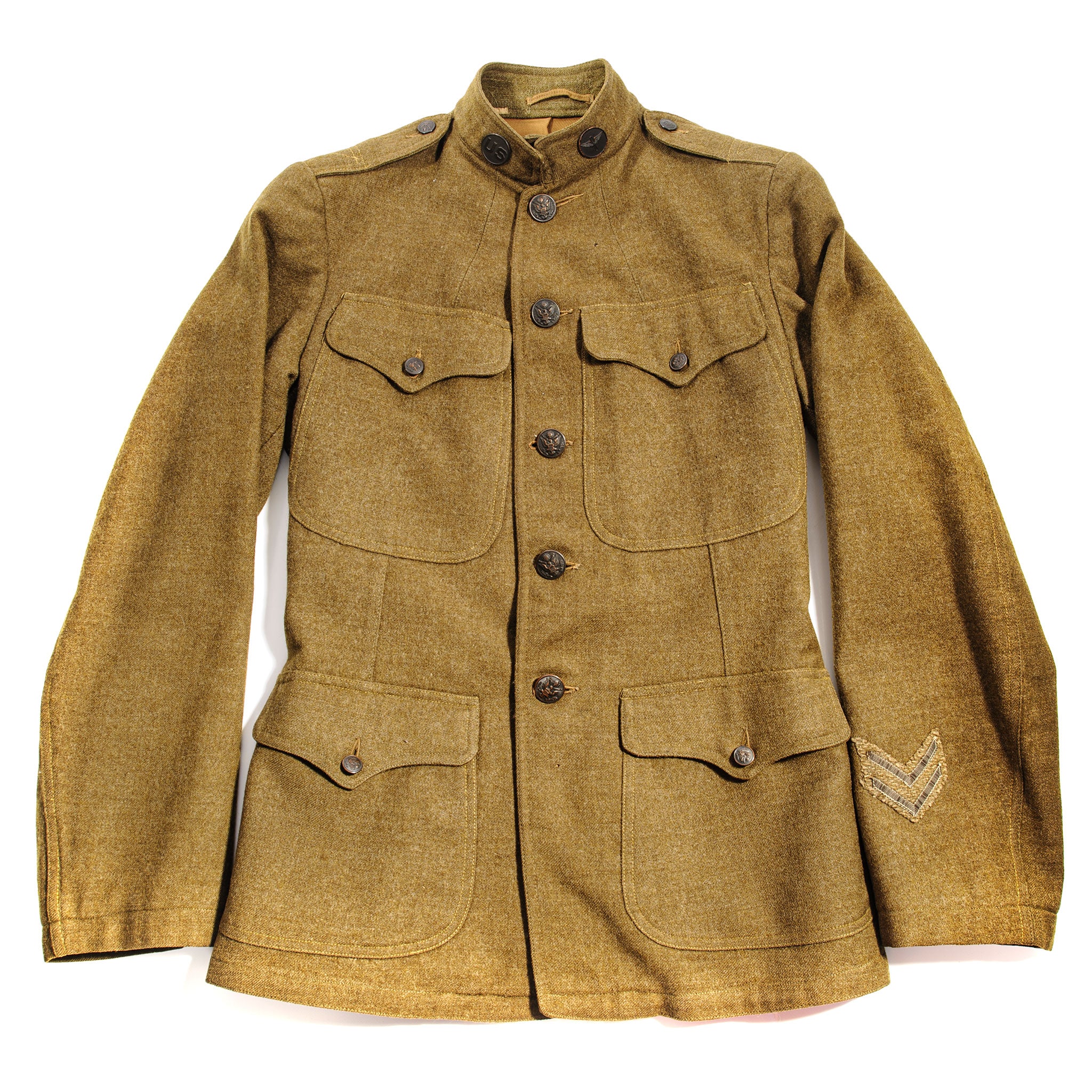 Vintage USAAS US Army Air Service Jacket 1910s WW1 Corporal Patch - Authentic Military Collectible for History Buffs & Reenactments