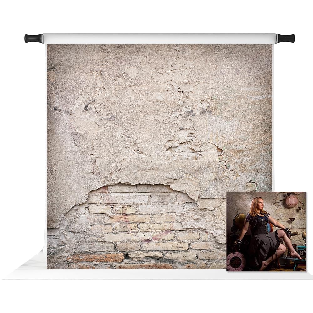 10x10ft Vintage Brick Wall Photography Backdrop - Studio Portrait Background for Wedding, Fashion & Product Photography | Durable Photo Shoot Props