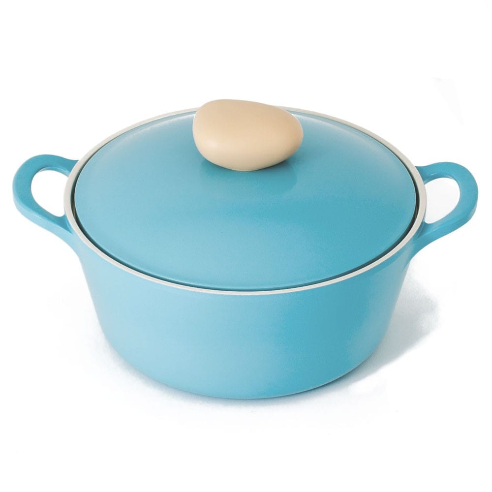 Neoflam Retro High Casserole Pan 22cm 2.8L - Oven Safe Ceramic Cookware for Baking, Roasting & Serving - Perfect for Family Dinners & Entertaining