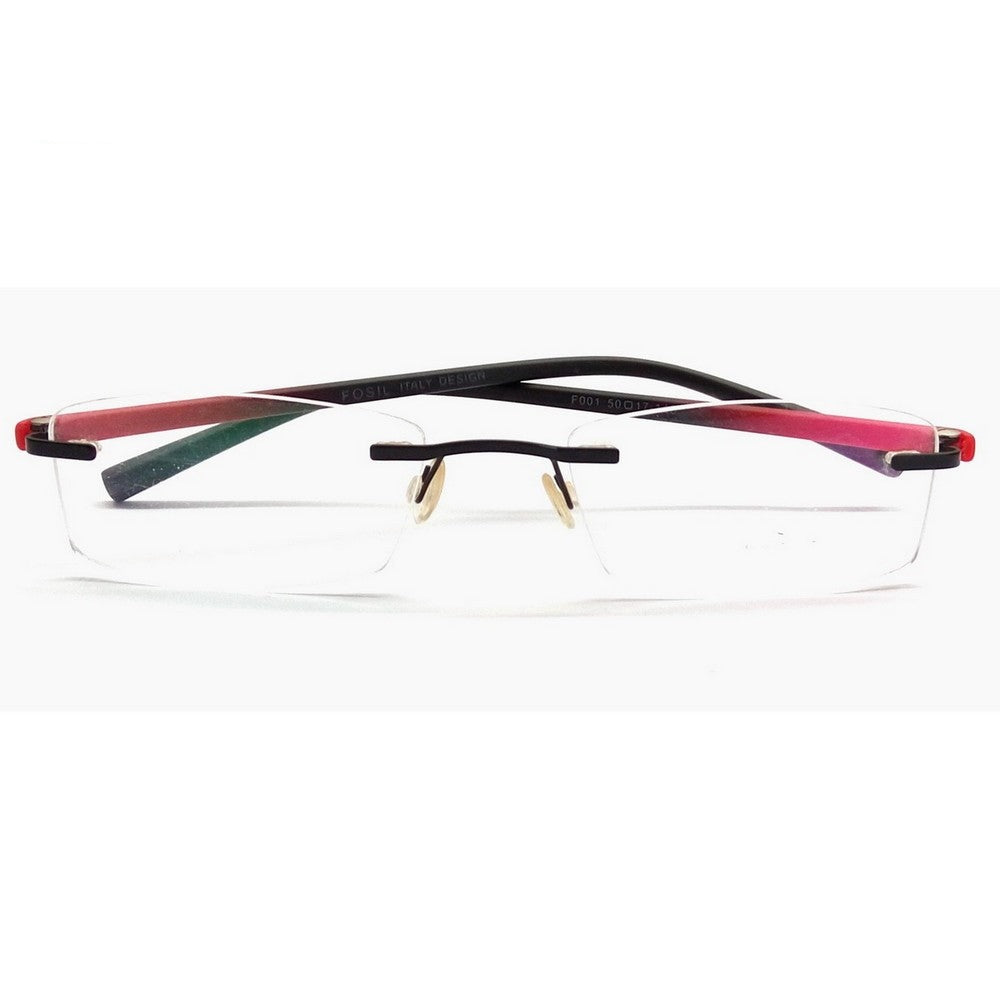 Blue Light Blocking Red Rimless Computer Glasses - Anti Eye Strain Frameless Eyewear for Men & Women - Perfect for Gaming, Office Work & Screen Use