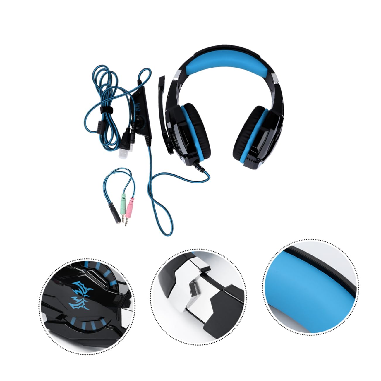 OSALADI Professional Gaming Headset with 3.5mm Jack - Noise Cancelling Over-Ear Headphones for PC, PS4, Xbox - Durable & Stylish Design for Gamers & Streamers - Perfect for Gaming, Streaming & Online Meetings