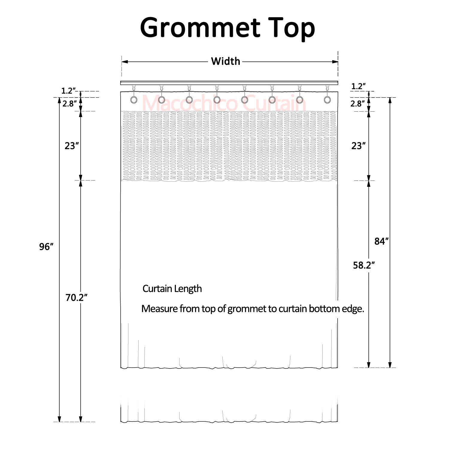 Macochico Medical Room Divider Curtain - 10ft Wide x 7ft Tall Privacy Screen with Nickel Grommets for Hospitals, Clinics, Spas & Labs - Ideal for Patient Privacy & Space Partitioning