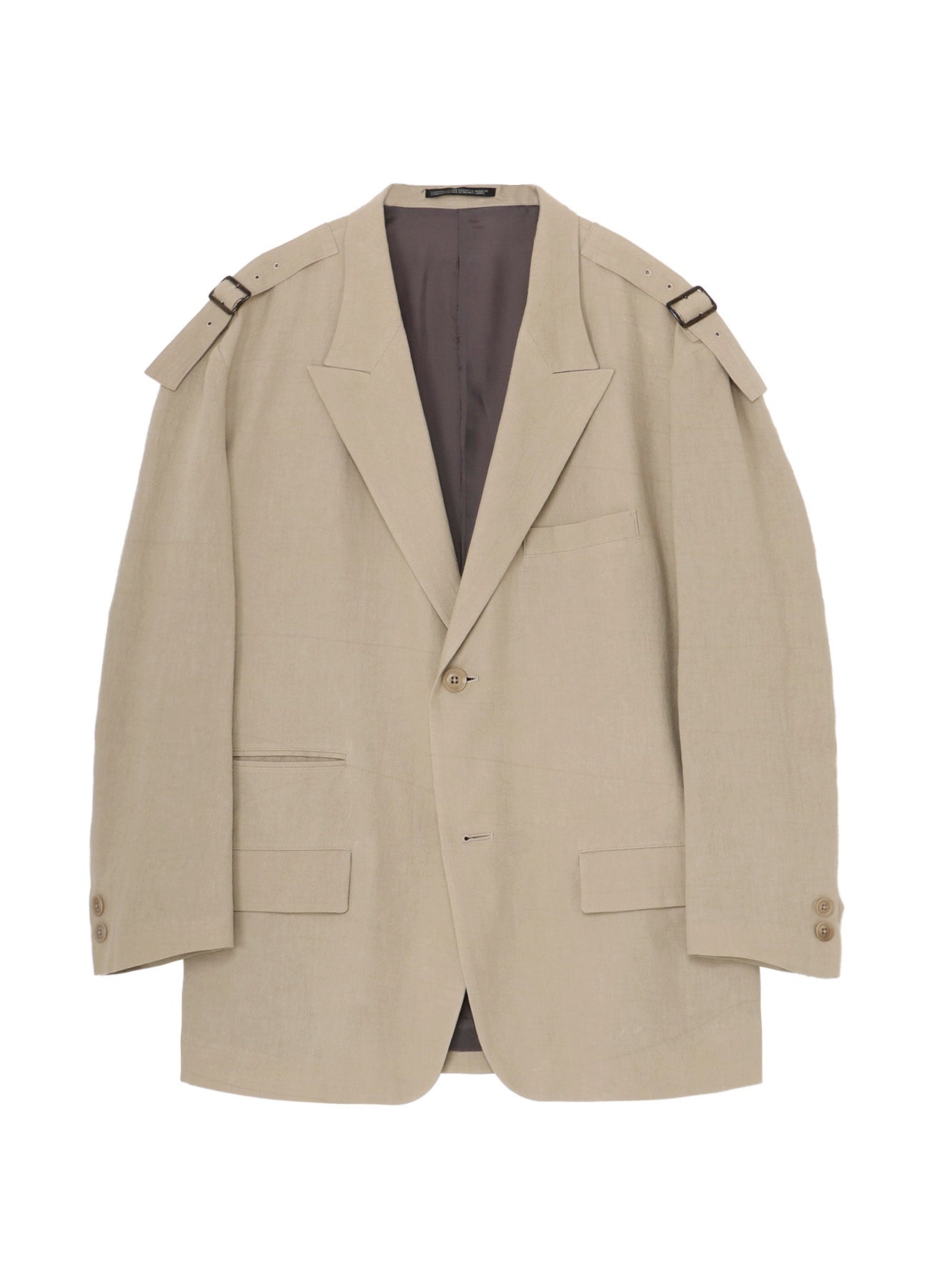 Stylish Cotton Linen Viyella 2-Button Jacket with Adjustable Shoulder Buckles | Perfect for Office Wear & Casual Outfits