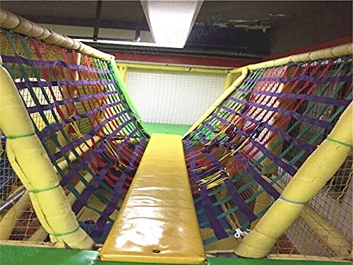 XHP Heavy-Duty Climbing Cargo Net & Swing Set for Kids & Adults - Indoor/Outdoor Playground, Jungle Gym, Treehouse & Rock Climbing Accessories - Yellow | Perfect for Backyard, School Playground & Adventure Parks