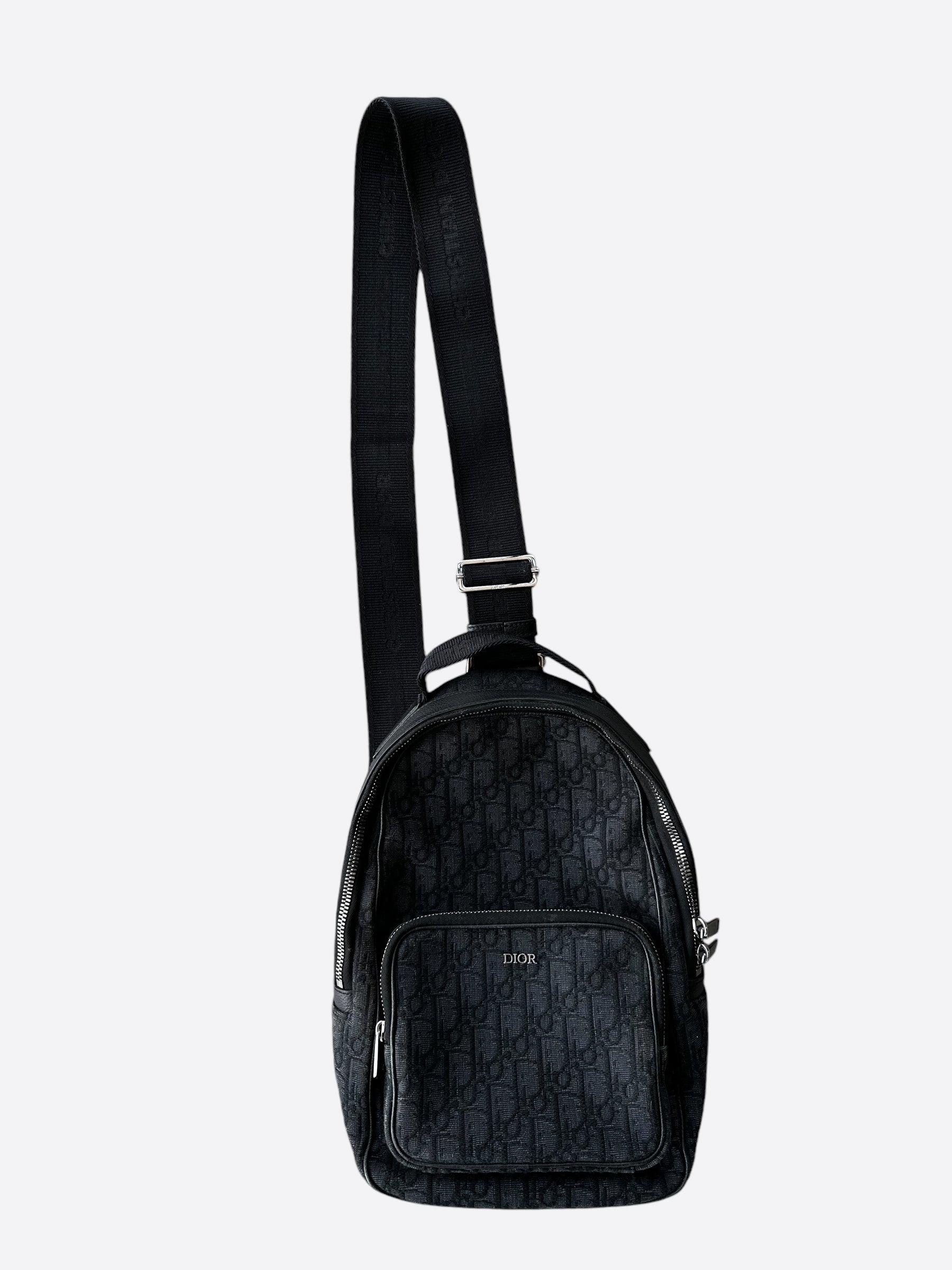Dior Black Oblique Rider Sling Bag for Women | Crossbody Shoulder Bag | Fashionable & Versatile for Travel, Work & Everyday Use