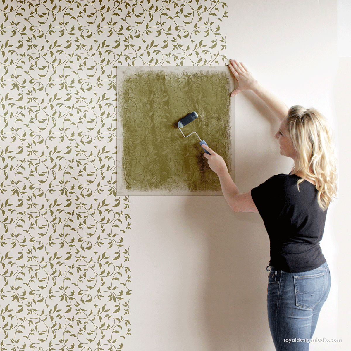 Endless Vine Wall Stencil - Reusable DIY Painting Template for Home Decor, Nursery, Bedroom & Living Room - Perfect for Accent Walls, Murals & Creative Wall Art Projects