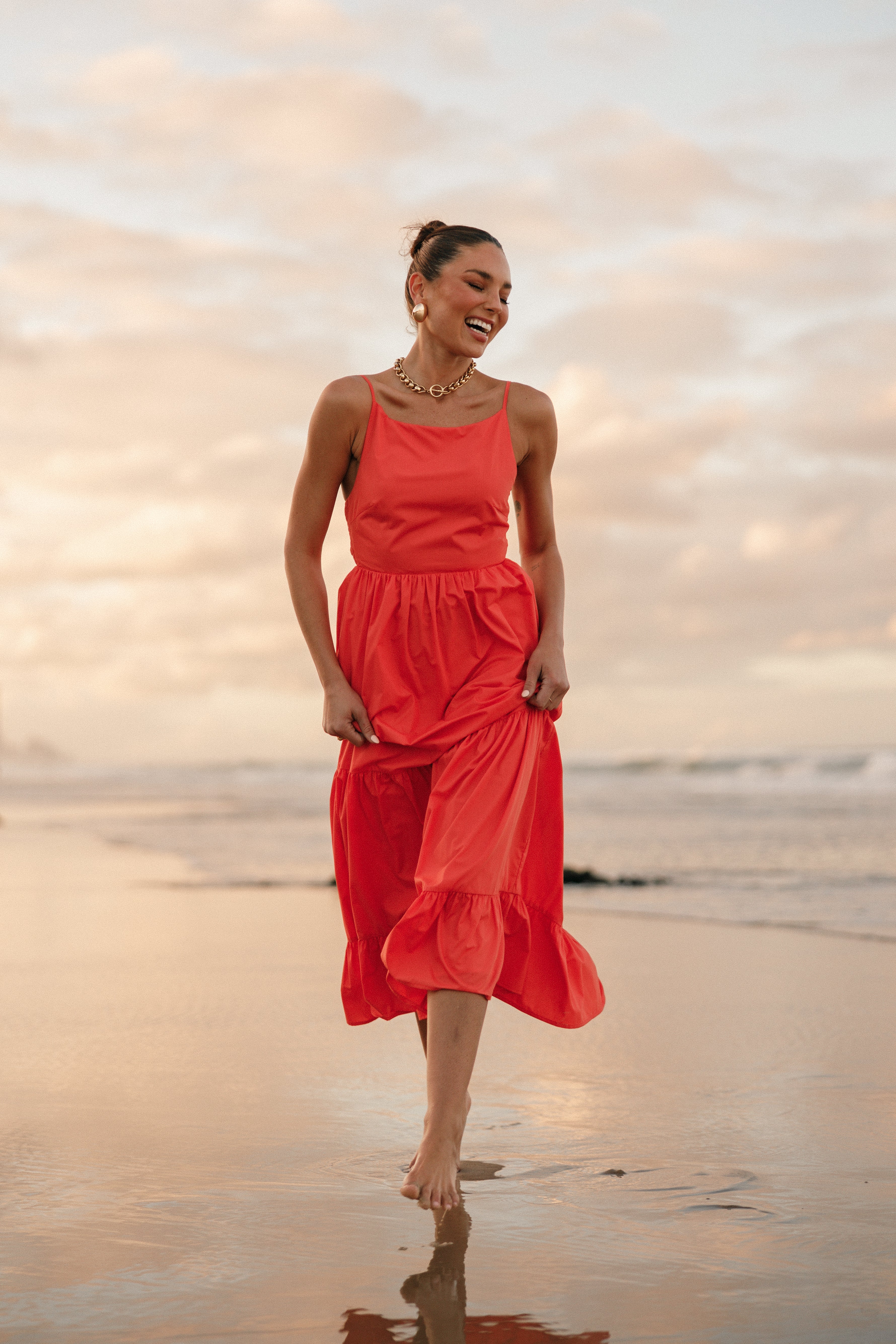 Blakely Maxi Dress - Flowy Orange Summer Dress for Women | Beach, Vacation & Casual Wear
