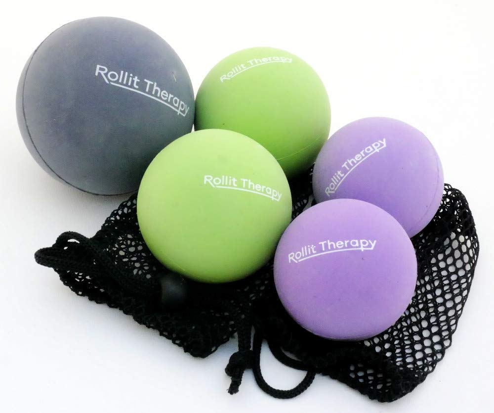 Rollit Therapy Massage Balls Set - Deep Tissue Muscle Relief for Back, Neck & Feet - Perfect for Home, Office & Gym Recovery