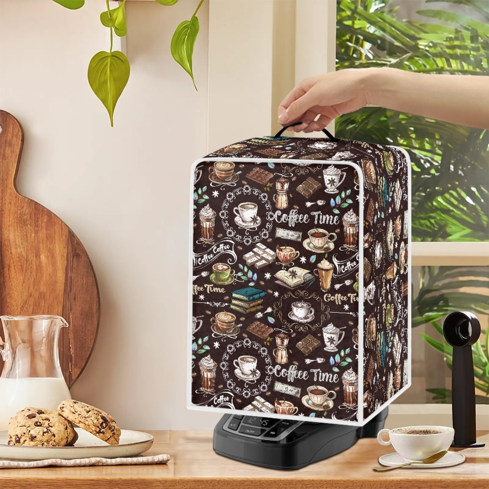 Premium Coffee Maker Cover with Top Handle - Stain & Dust Proof Kitchen Appliance Protector for Keurig, Nespresso & Drip Coffee Machines | Perfect for Home, Office & Cafe Use