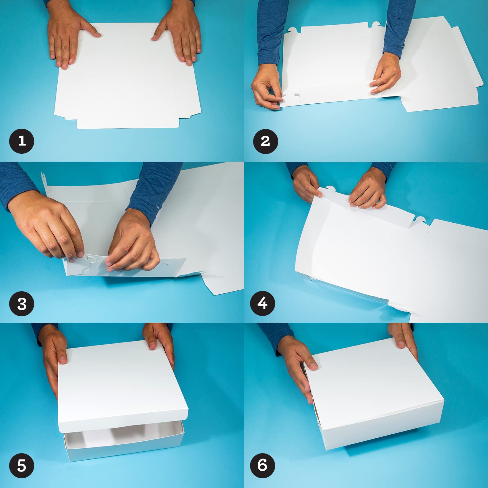 10x10x2.5 Inches White Bakery Pie Boxes - 250 Count Premium Pastry Packaging for Pies, Donuts, Cookies & Muffins - Perfect for Bakeries, Cafes & Home Bakers
