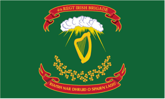 4th Irish Regiment Brigade 3x5 Foot Flag - Durable 100D ROUGH TEX® Polyester - Perfect for Outdoor Display, Parades & Historical Reenactments