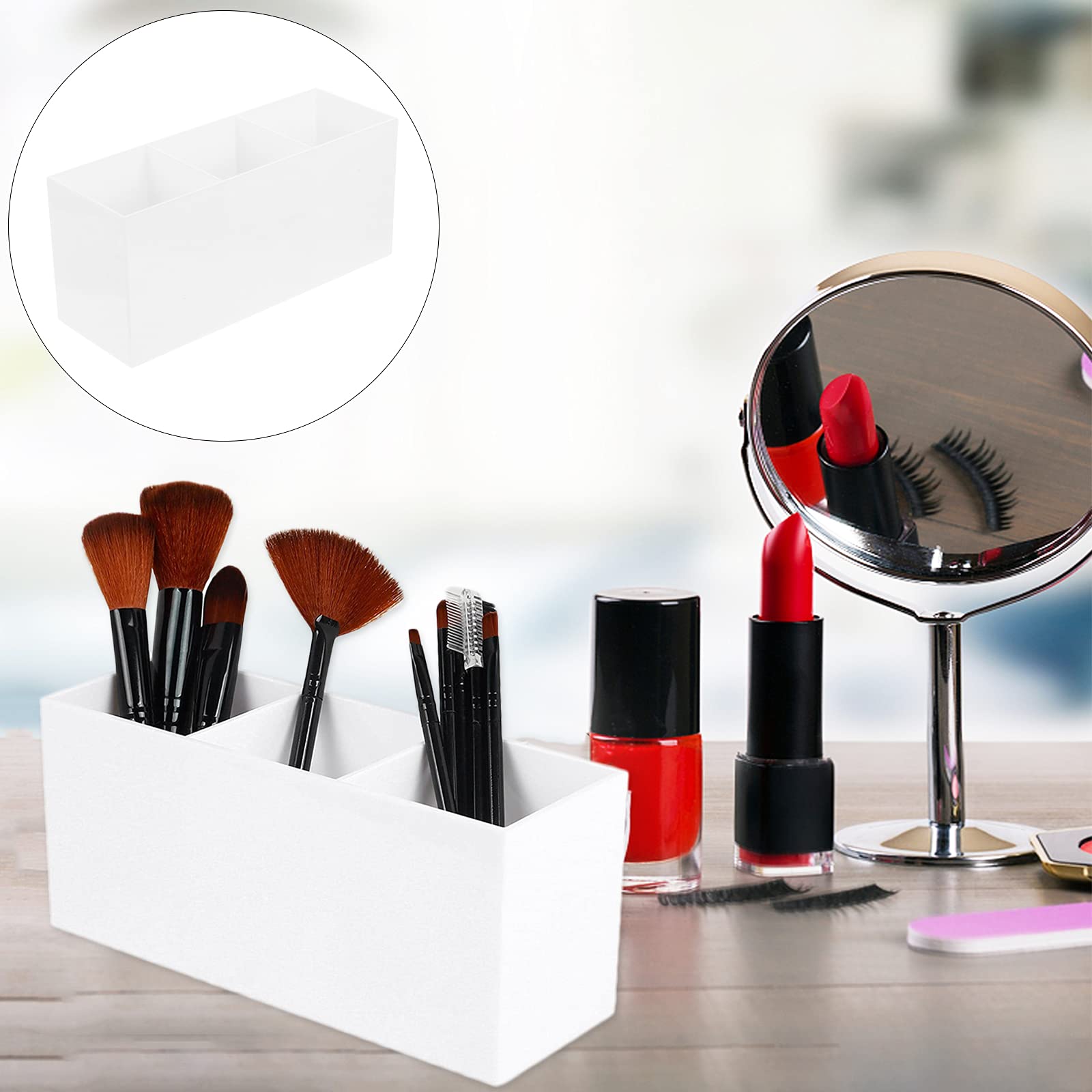3 Pcs Makeup Pencil Holder - Cosmetic Organizer for Brushes & Accessories | Desktop Storage for Beauty Tools
