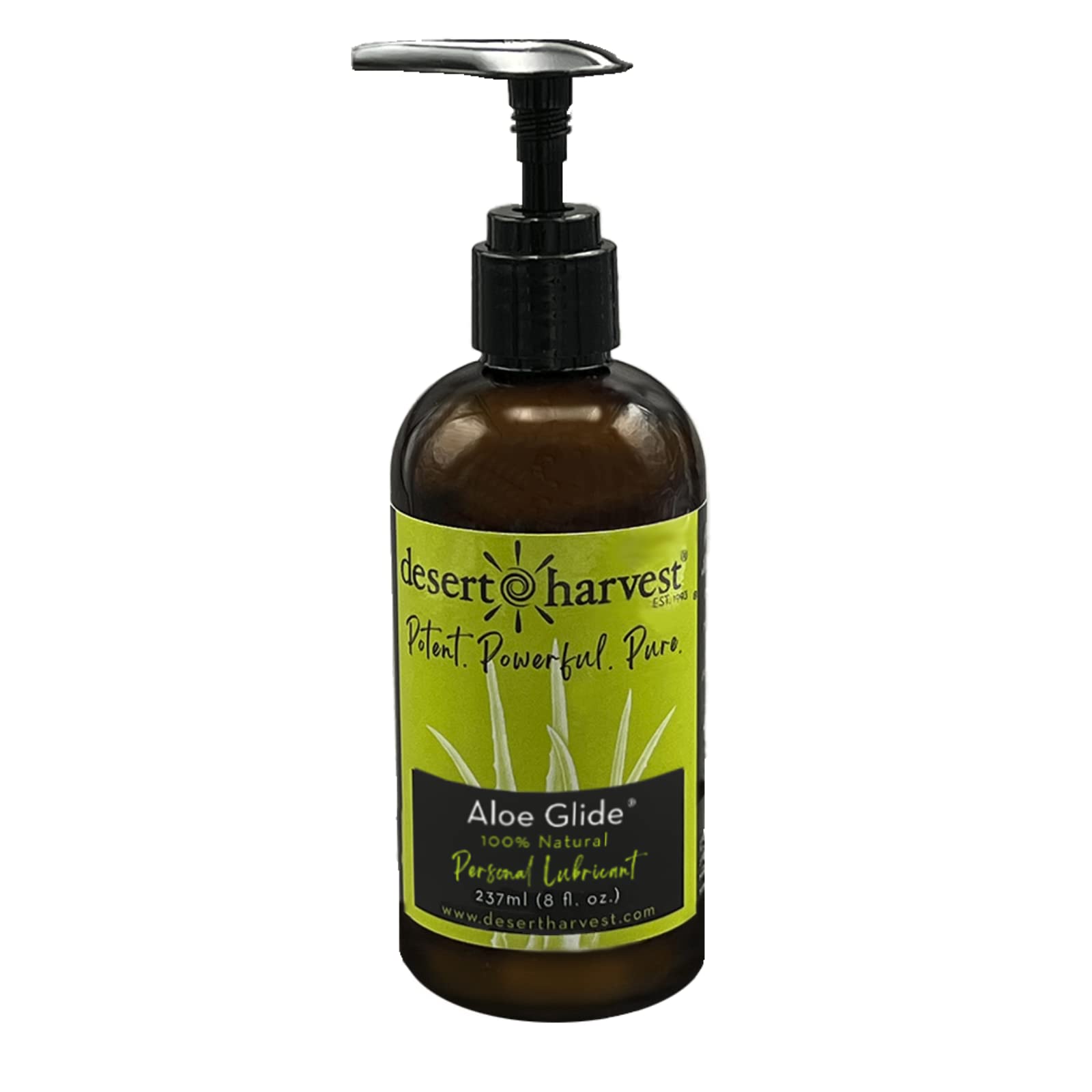 Desert Harvest Aloe Glide - Cold-Pressed Organic Aloe Vera Lube for Intimacy | Hypoallergenic Sexual Lubricant & Vaginal Moisturizer | 8 oz Bottle | Perfect for Sensitive Skin & Enhanced Comfort During Intercourse