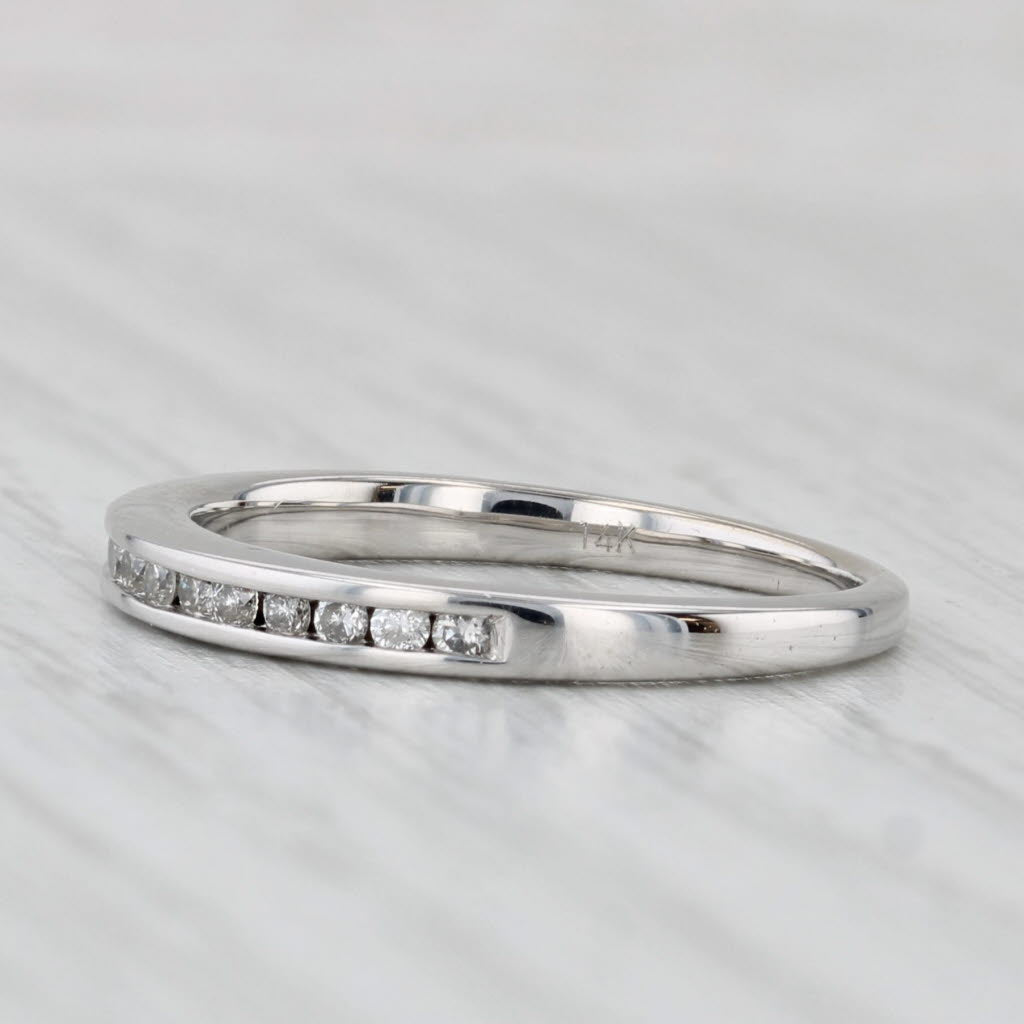 0.23ctw Diamond Wedding Band Ring - 14k White Gold Size 6.75 - Stackable Engagement Ring for Women - Perfect for Anniversary, Proposal & Everyday Wear