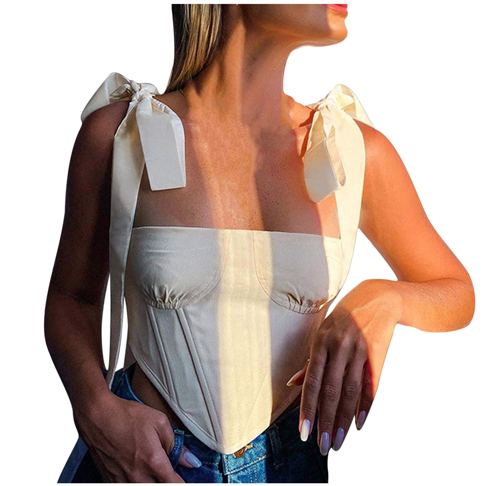 Women's Plus Size Sleeveless Solid Camis Blouse - Fish Bandage Fashion Tops for Casual Wear, Summer Outfits & Layering Essentials