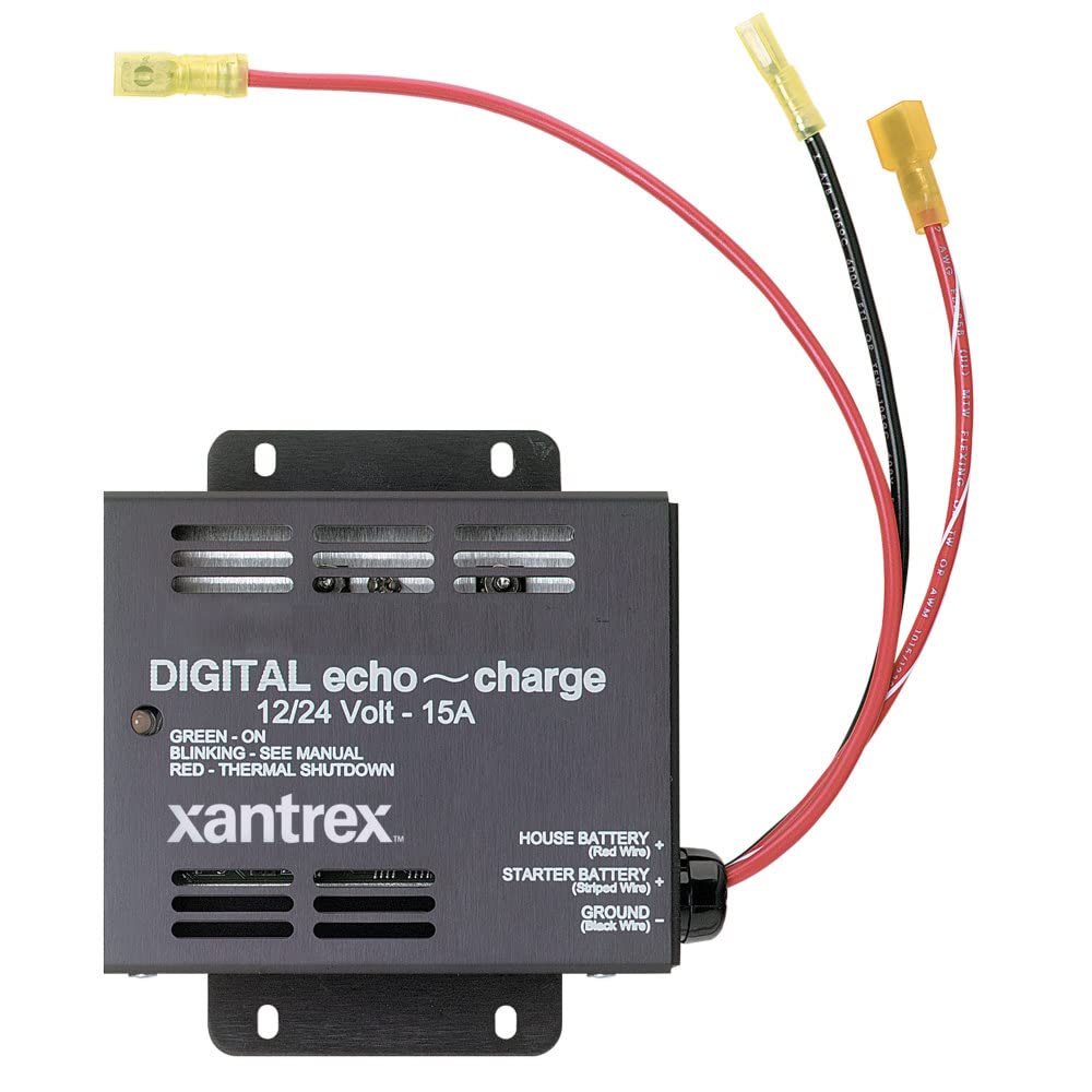 Xantrex 82-0123-01 Echo Charge Battery Charger for 12V & 24V Systems - Perfect for RVs, Boats, and Off-Grid Power Solutions