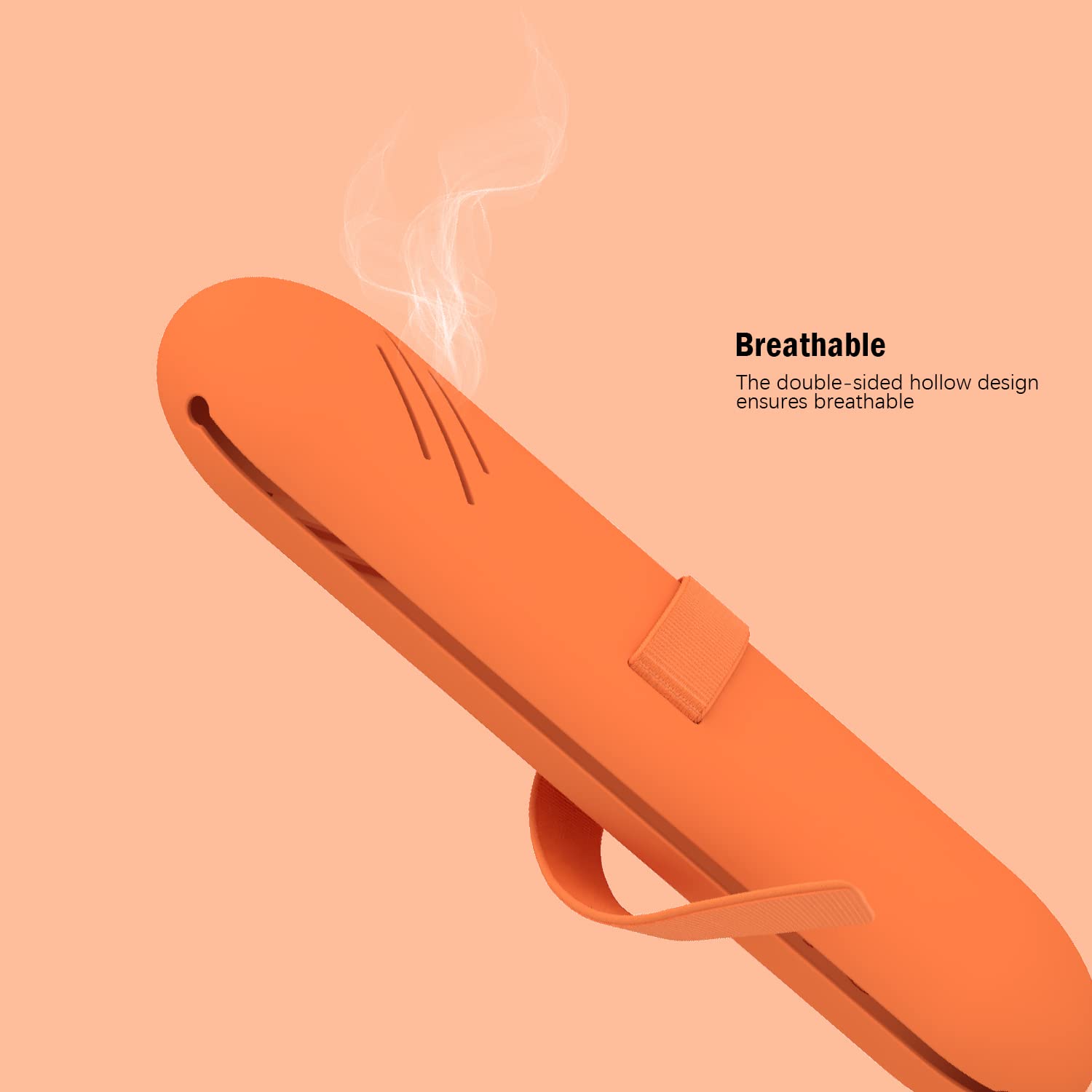 Travel Makeup Brush Holder & Cosmetic Organizer Bag - Silicone Small Makeup Brush Pouch (Orange) - Perfect for Travel, Gym & Daily Makeup Storage