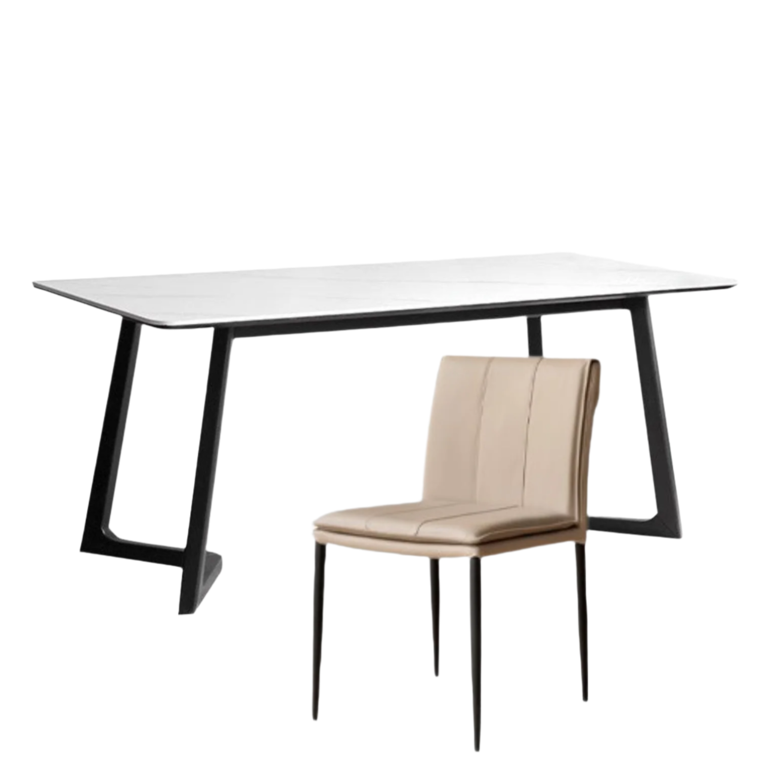 Solid Oak Wood Nordic Style Light Luxury Rock Dining Table - Perfect for Modern Farmhouse, Minimalist & Contemporary Dining Rooms