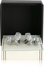 Luxury Lion Cufflinks with Swarovski Crystal Eyes - Elegant Dress Shirt Accessories for Men, Perfect Wedding & Formal Gift Set with Travel Case (Ideal for Business Meetings, Promotions & Special Occasions)