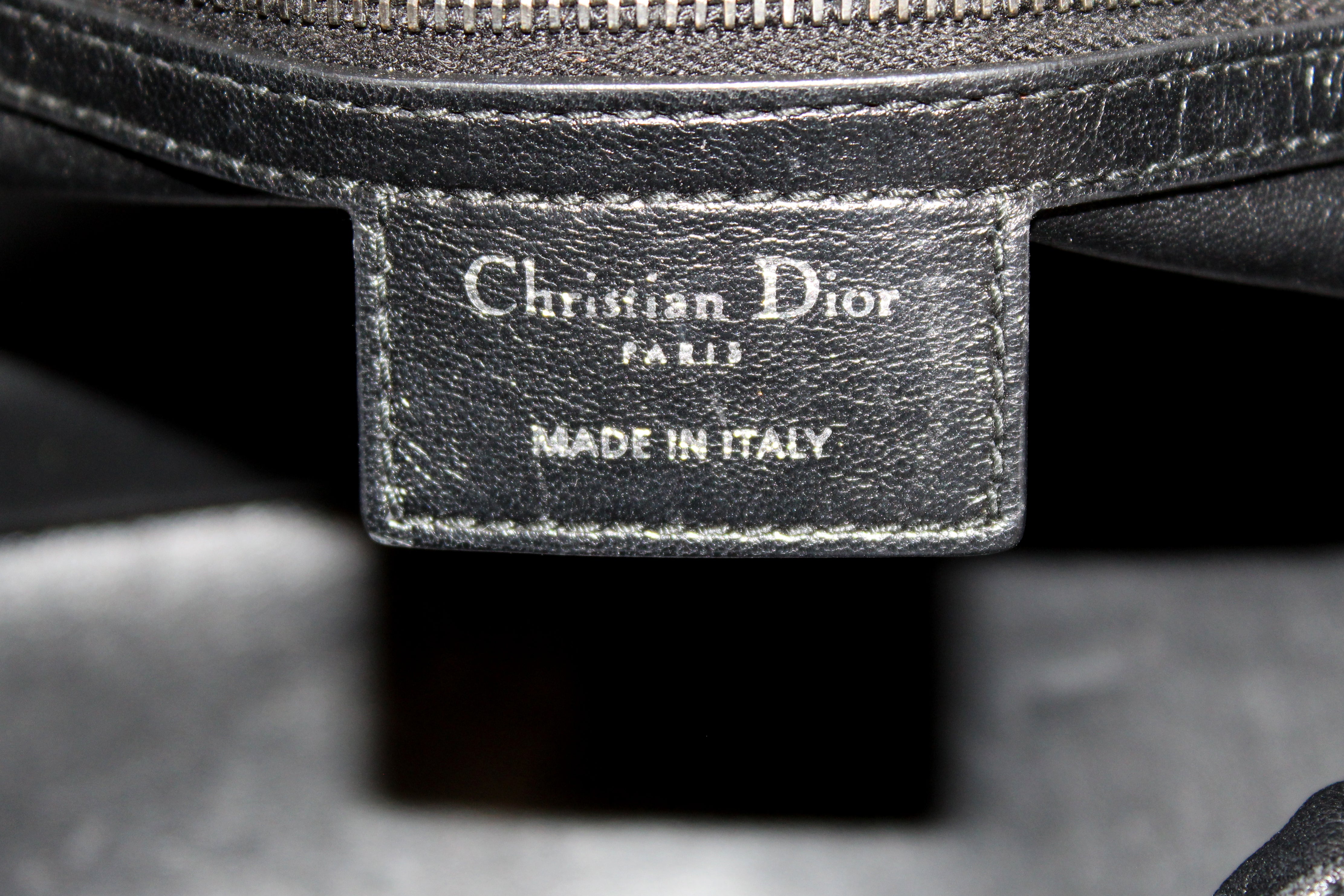 Authentic Christian Dior Black Leather Chri Chri Shoulder Tote Bag for Women - Luxurious Designer Handbag Perfect for Work, Travel & Evening Events