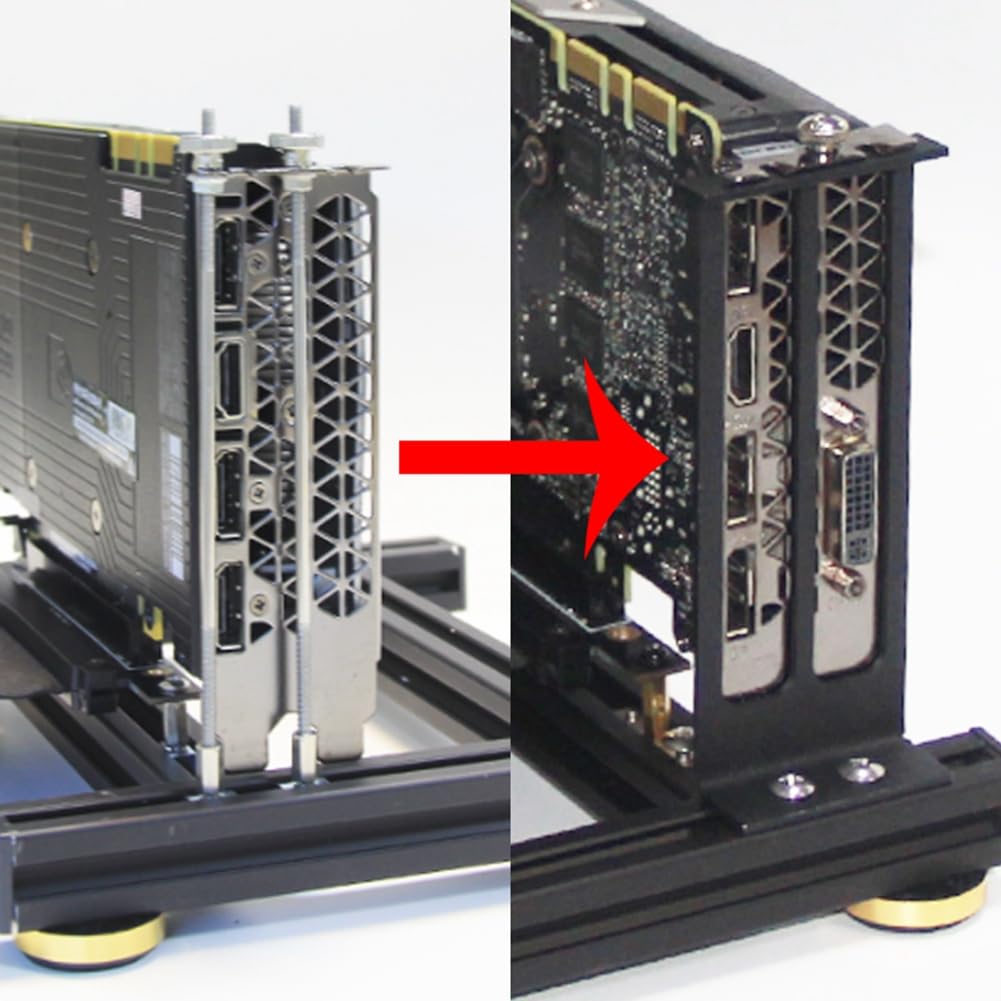 Upgraded GPU & Power Supply Holder - DIY External Graphics Card Stand with ATX Power Supply Base, Aluminum Support Dock for PC Gaming & Mining Rigs - Perfect for Home Office & Gaming Setup