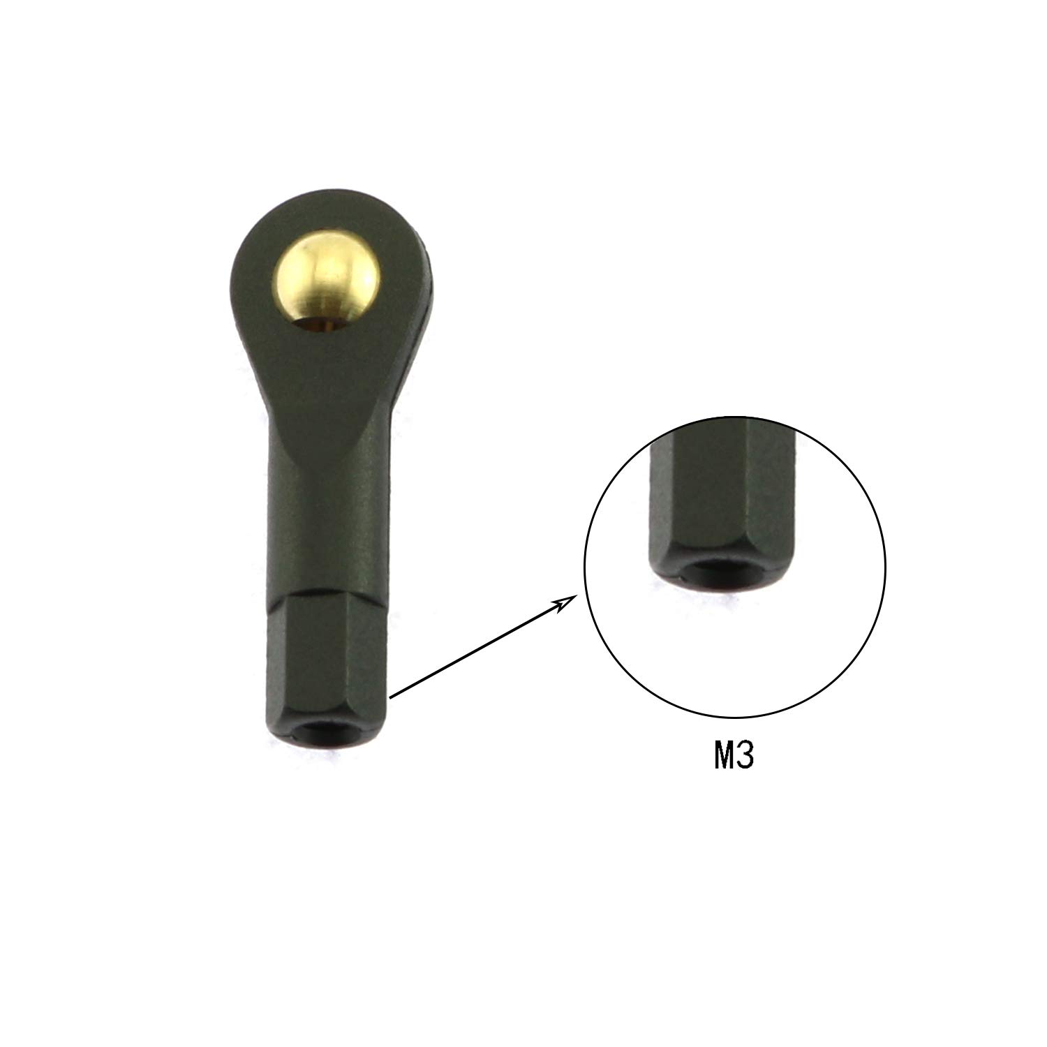 Maxmoral 5pcs M3 Ball Joint Link for RC Cars - DIY Accessories for Model Cars, Boats & Airplanes