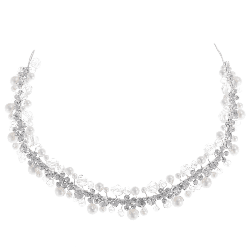 Pearl & Crystal Bridal Headband - Elegant Wedding Hair Accessory for Bride, A9399 | Perfect for Bridal Shower, Wedding Ceremony & Formal Events