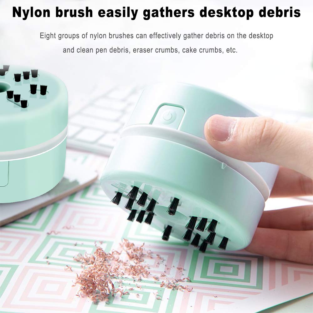 Diamond Jewelry Tools & Accessories - Mini Handheld Vacuum Cleaner for Desk & Jewelry Cleaning | Portable Green Vacuum for Dust & Debris Removal at Home or Office
