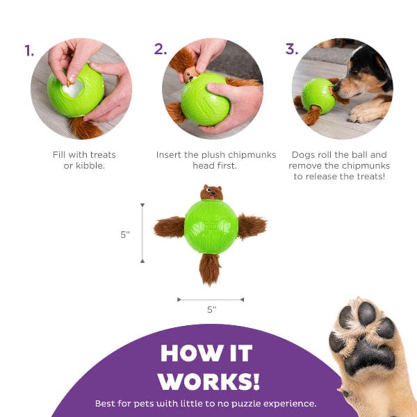 Outward Hound Snuffle N' Treat Ball - Interactive Puzzle Dog Toy for Mental Stimulation & Slow Feeding - Perfect for Holidays, Training & Enrichment Playtime