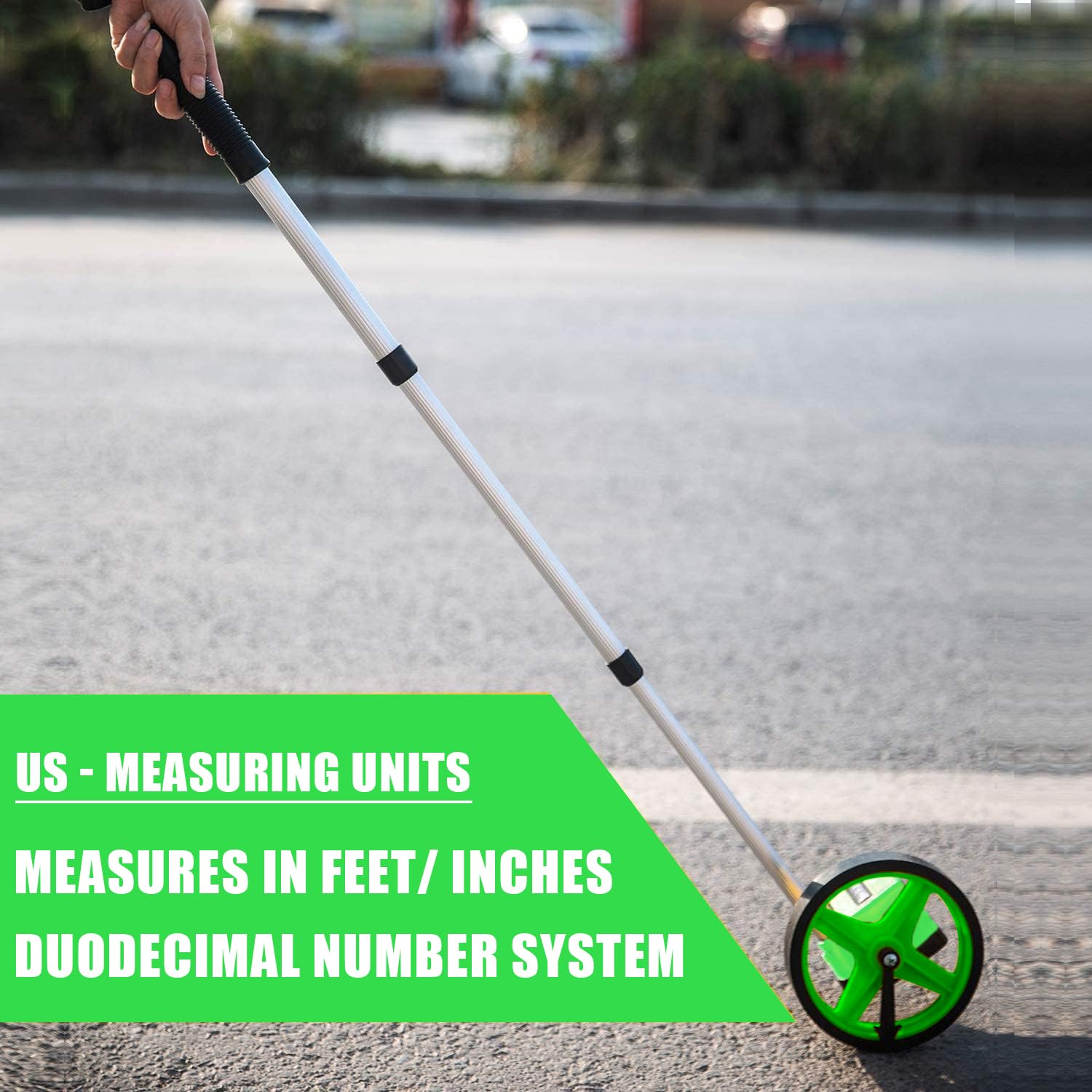 **Zozen 6-Inch Measuring Wheel - Collapsible Distance Measuring Tool with Carrying Bag (Up to 10,000Ft) - Perfect for Land Surveying, Construction, and DIY Projects**