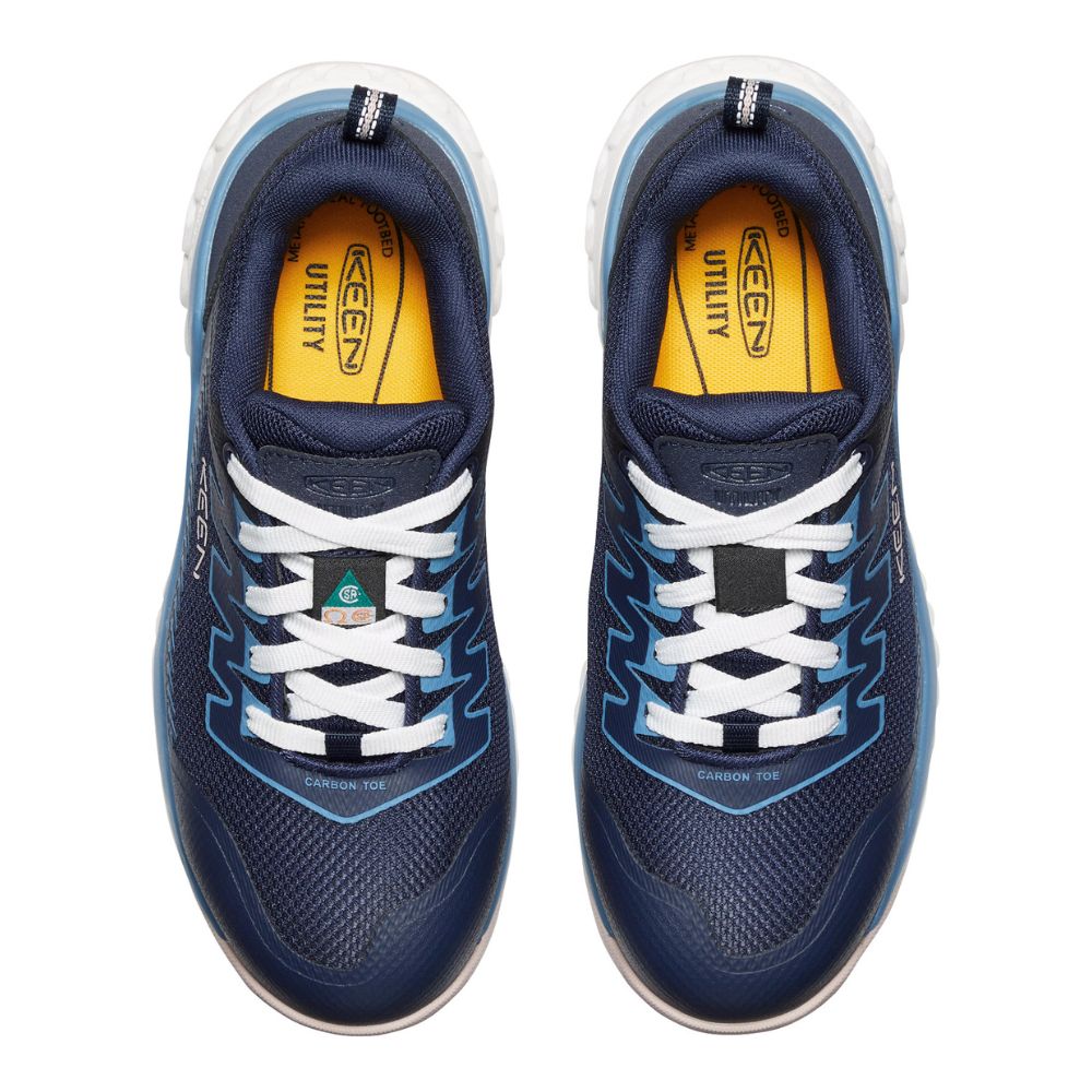 Keen Arvada Women's Composite Toe Athletic Work Shoes - Lightweight & Slip-Resistant Safety Shoes for Women - Blue (Model 1027682) - Perfect for Construction, Warehouse & Outdoor Work