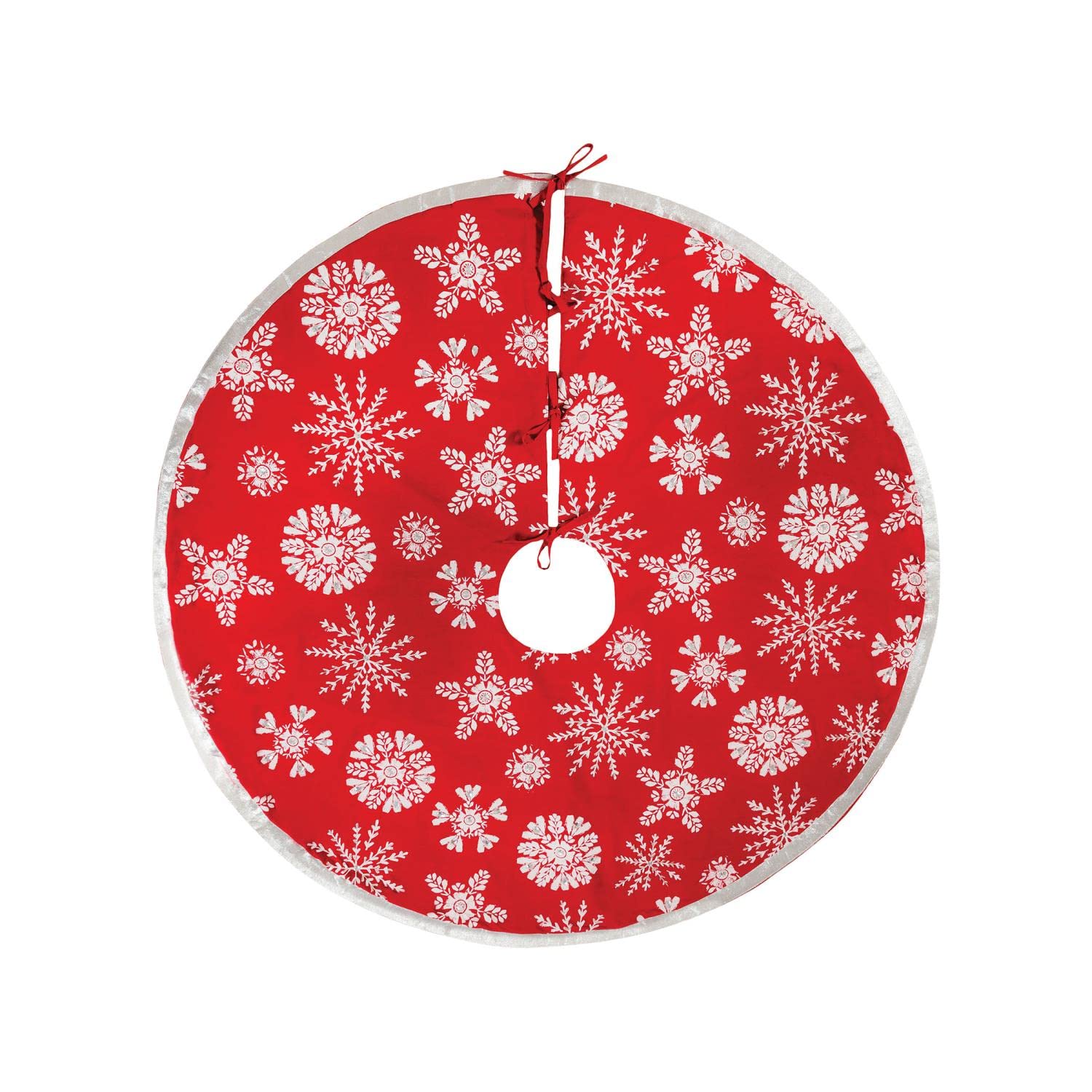 Elk Lighting 964268 Red Ribbon Snow Holiday Decor - Christmas Tree Ornament, Wreath & Gift Wrapping Decoration for Festive Season
