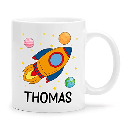 Kids Rocket Ship Mug