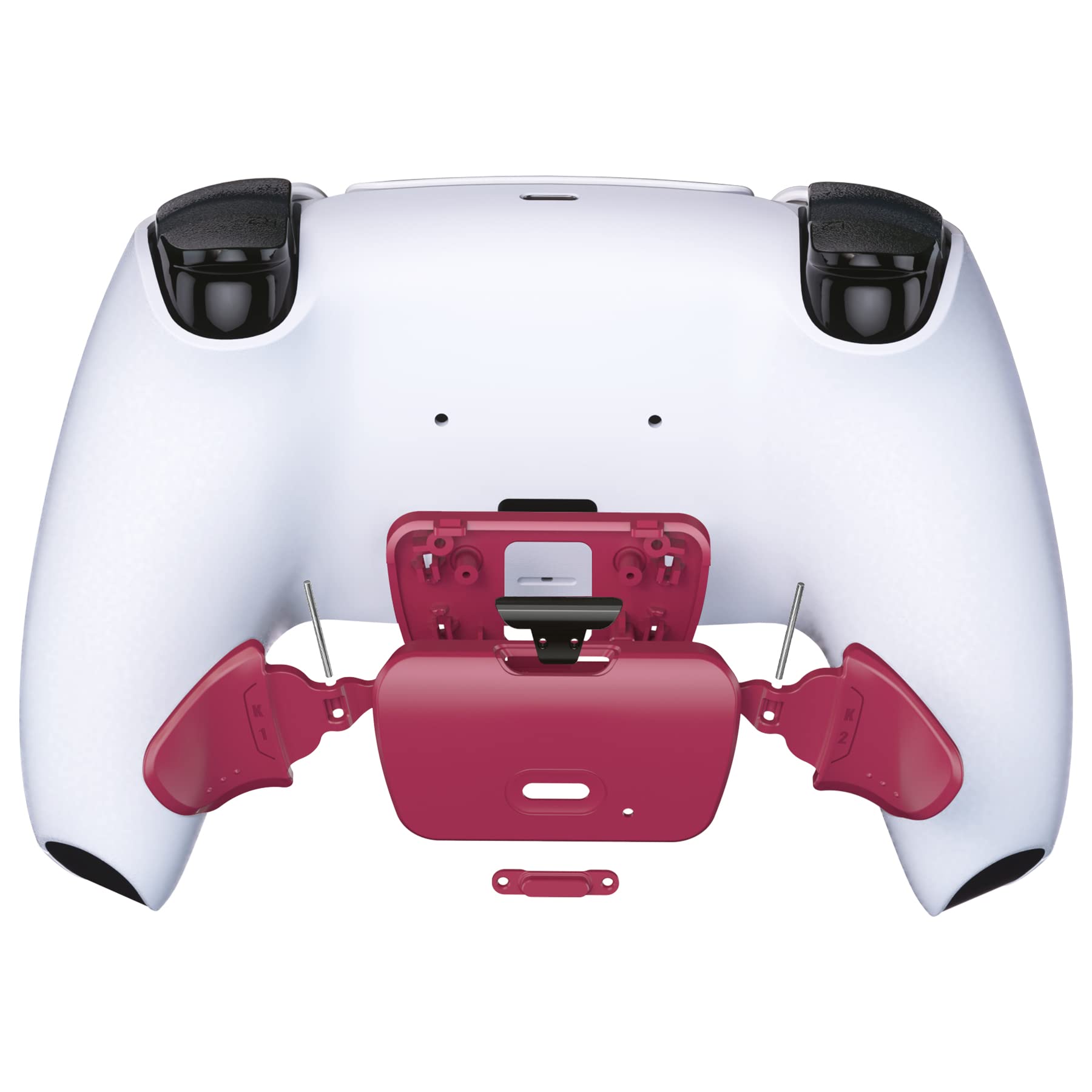 eXtremeRate RISE Remap Back Paddles for PS5 Controller - RISE/RISE2.0 Remap Kit with K1 K2 Replacement Buttons (Not Full Remap Kit) in Cosmic Red - Enhance Gaming Performance for FPS, Racing & Action Games