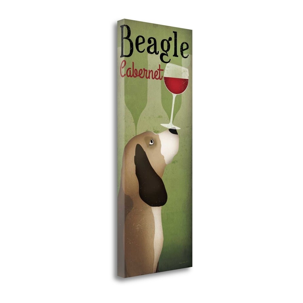 Beagle Winery Cabernet by Ryan Fowler - Premium Giclee Print on Gallery Wrap Canvas - Perfect for Home Decor, Office Art & Wine Lover Gifts