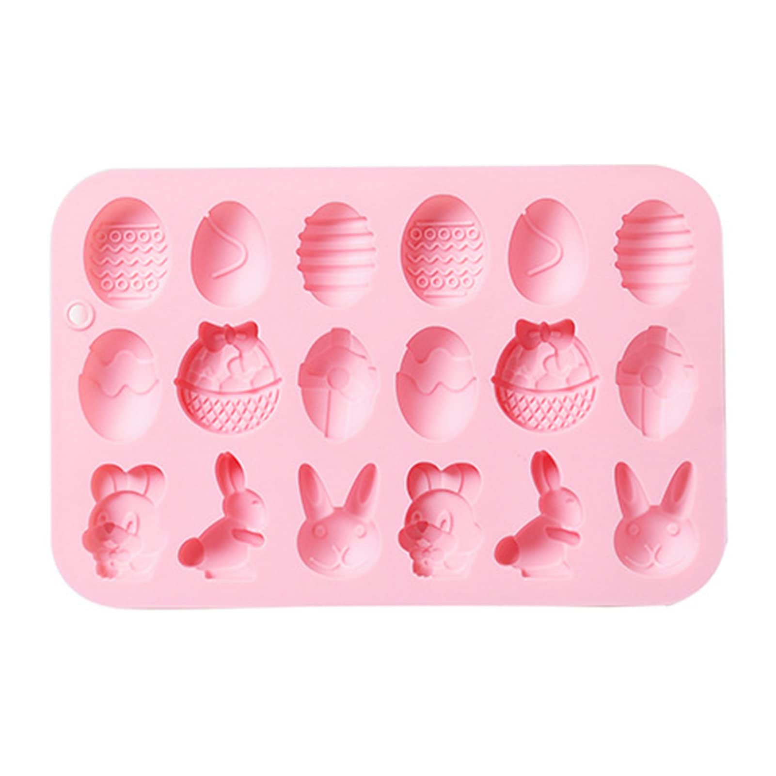 Premium Silicone Ice Pop Molds - 18-Cavity Easter Egg Chocolate & Candy Maker, Heat-Resistant Kitchen Tool for DIY Treats (Pink) | Perfect for Summer Snacks, Party Favors & Holiday Baking
