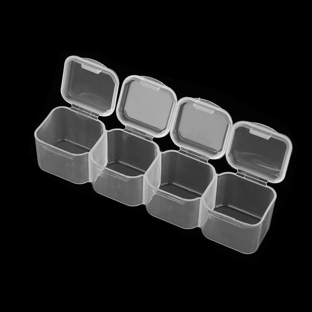 Yosoo 56-Slot Plastic Storage Box - Jewelry Organizer for Nail Art, Rhinestones & Fishing Hooks | Portable Small Accessories Container for DIY Crafts, Travel & Home Organization