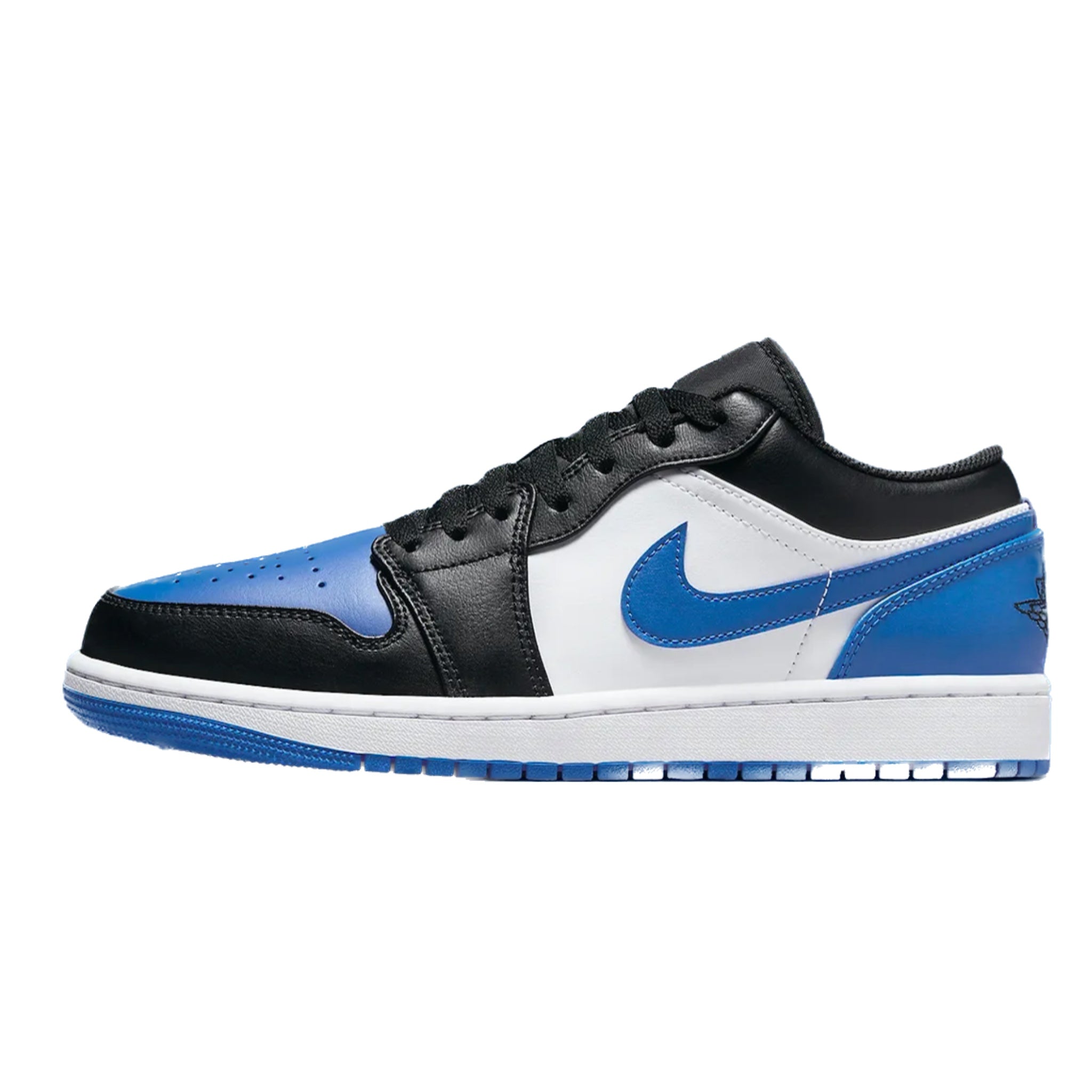 Air Jordan 1 Low GS Alternate Royal Toe Sneakers - White, Black & Royal Blue Basketball Shoes for Women & Girls - Perfect for Casual Wear, Sports & Street Fashion