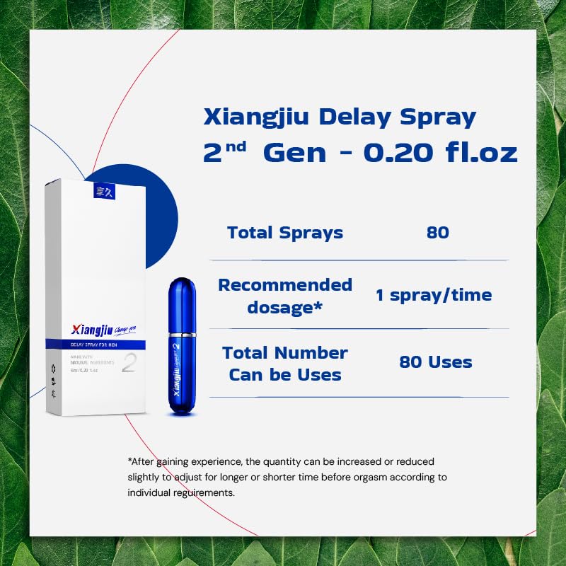 Best Delay Spray for Men - 2nd Generation Long Lasting Sex Enhancer, 6ML - Extend Pleasure & Control Ejaculation for Intimate Moments