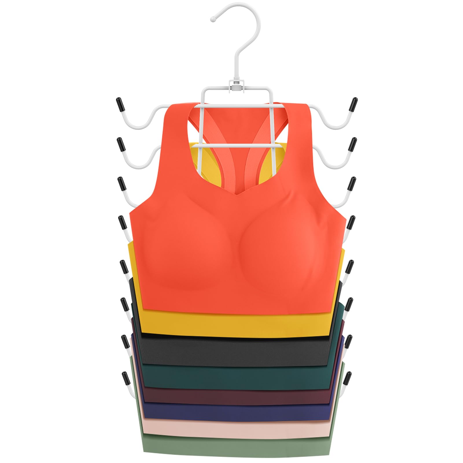 1 Pack Bra Hanger - Space Saving Tank Top & Closet Organizer for Sports Bras, Camisoles, Bathing Suits, Belts & Ties | White | Perfect for Small Closets, Travel & Home Organization