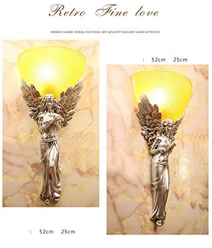 Modern LED Wall Lamps - Art Angel Creative Wall Light for Living Room, Bedroom & Bedside Lighting - Energy Efficient Home Decor Fixture - Perfect for Ambient Lighting and Wall Accents